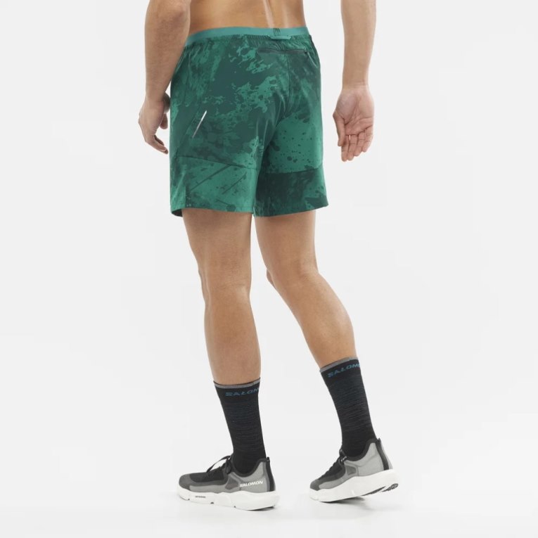 Green Salomon Cross 7'' No Liner Men's Shorts | PH 86021F